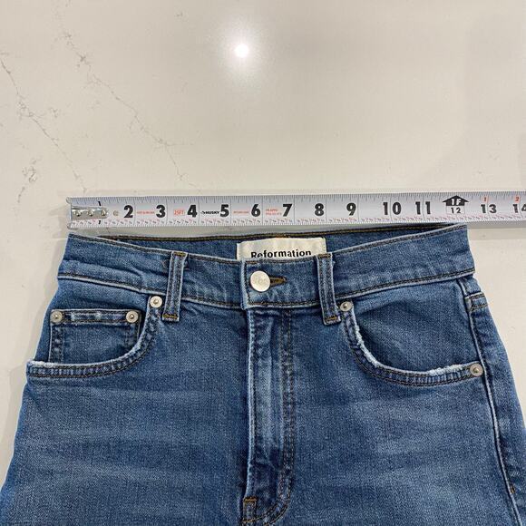 Reformation High and Skinny Jeans in Rhine Size 25 - Picture 9 of 12